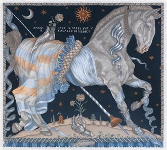 Sabina Savage The Celestial Steed Silk Twill Scarf