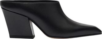 Scarosso Holly Sabot - Dames - Muiltjes - Zwart - 35 EU - Leer - Schoenen