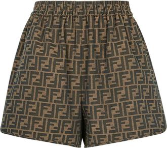 Fendi Ff Fabric Shorts-Donna
