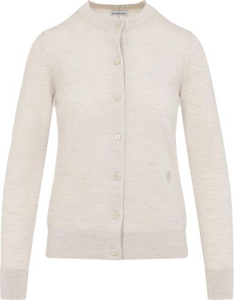 Burberry Nutmeg White Wool Pullover-Donna