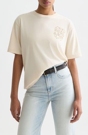 Scotch & Soda Washed Artwork Graphic Cotton T-Shirt in Eggnog at Nordstrom, Size X-Large