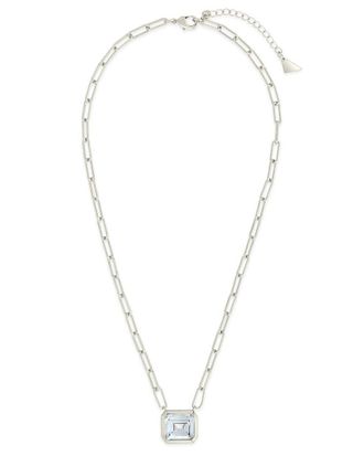 Sterling Forever Plated 10Mm Pearl Camille Bezel Necklace