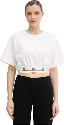 Pinko Ariano T-shirt - Dames - T-shirts - Wit - XS - Katoen - Tops