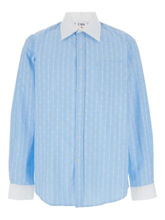 Casablanca Laurel monogram shirt - Blue