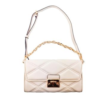 Michael Kors Beige Leren Schoudertas