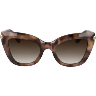 Longchamp Roseau 50mm Gradient Cat Eye Sunglasses in Rose Havana at Nordstrom Rack