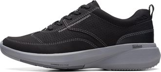 Clarks Mens Lehman Mix Oxford, Black Textile, 10.5
