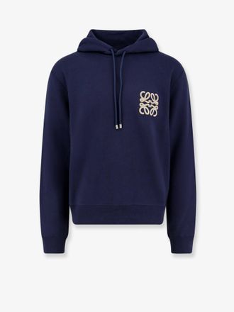 Loewe Felpa in cotone con ricamo logo Anagram frontale - LOEWE - gender_Man