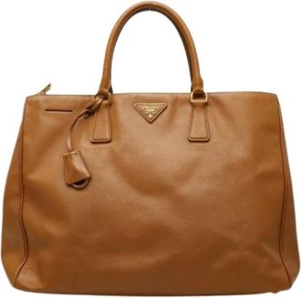 Prada Pre-owned Vintage Tote Bag - Dames - Vintage Shopper - Bruin - ONE Size - Leer - Vintage