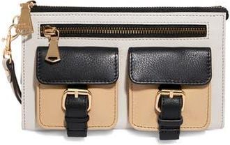 Aim&eacute;e Saddle Up Leather Wristlet in Chalk Colorblock at Nordstrom Rack
