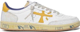 Premiata Bskt Clay 8161 Sneakers In White Leather