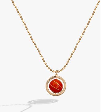 Alex and Ani Basketball Spinner Pendant in Gold at Nordstrom