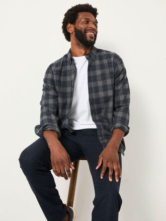 Fat Face FatFace Scole Dark Grey Long Sleeve Check Shirt