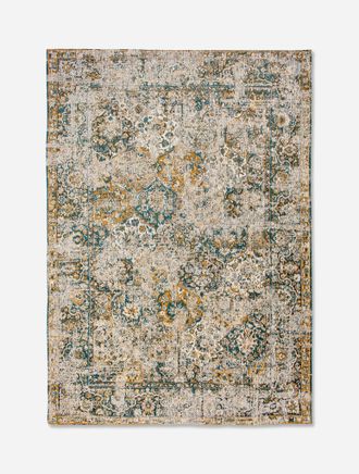 Louis De Poortere Dise&ntilde;o Bakhtiari - Alfombra Cl&aacute;sica Anticuaria - Hecha En B&eacute;lgica - Acabado A Mano - Antideslizante Natural - 100% Algod&oacute;n - Guardabarros - 170 X 240 