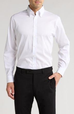 Nordstrom Traditional Fit Non-Iron Cotton Button-Down Dress Shirt in White at Nordstrom Rack, Size 15.5 - 34/35