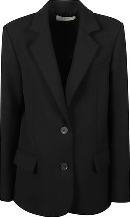 Iro Structured Black Blazer with Notched Lapel and Minimalist Design