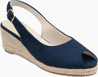 Lotus Womens Gabriella Womens Wedge Sandals - Navy Microfibre - Size: 7