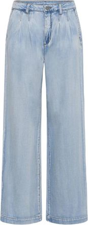 MY ESSENTIAL WARDROBE Wide Jeans - Dames - Loose Fit Jeans - Blauw - L L32 - Denim - Jeans