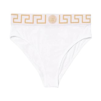 Versace Bottoms, female, White, Size: L Luxury Black Medusa Briefs