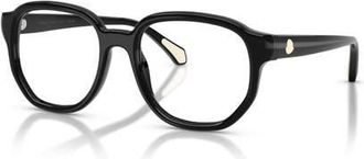 Moncler 53mm Rectangle optical glasses in Black at Nordstrom