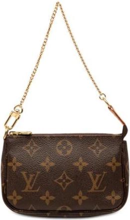 Louis Vuitton Tweedehands Canvas Louis Vuitton tassen - Dames - Vintage Handtas - Bruin - ONE Size - Vintage