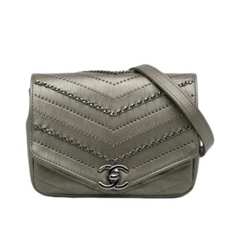 Chanel Pre-owned Flap Bag - Dames - Pre-owned - Groen - Maat: ONE Size Leer