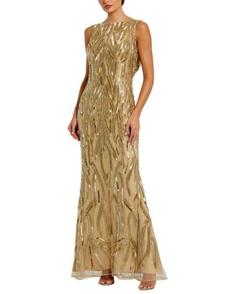 Mac Duggal Embellished Mesh Fitted Gown