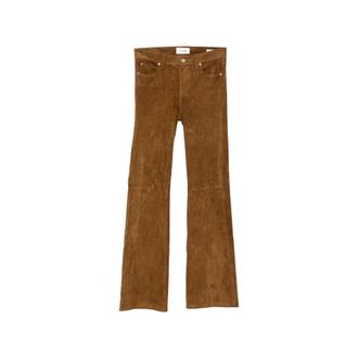 Frame Denim Broeken, Dames, Bruin, W26, Leer, Lederbroek