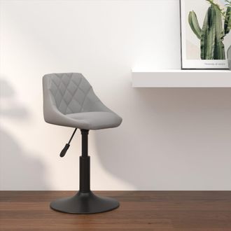 vidaXL Taburete De Cocina De Terciopelo Gris Claro Vidaxl
