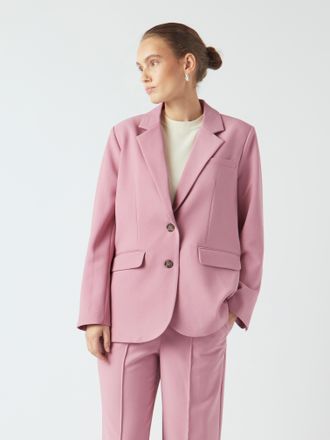 Y.A.S Longblazer Y.A.S YASREEMAJ LS BLAZER NOOS, Damen, Gr. 36, lilas, Web, Obermaterial: 77% Polyester, 19% Viskose, 4% Elasthan, unifarben, oversize, V-Au