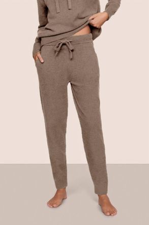 Eberjey Recycled Boucle Jogger Pants In Taupe