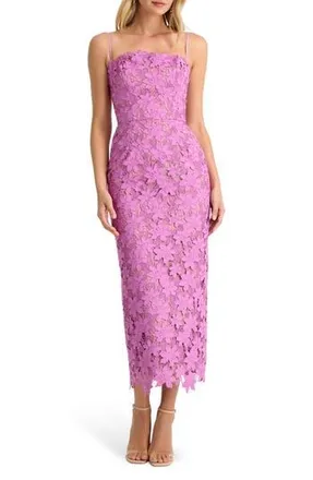 Helsi Gemma Broderie Anglaise Midi Cocktail Dress in Orchid at Nordstrom Rack, Size Medium