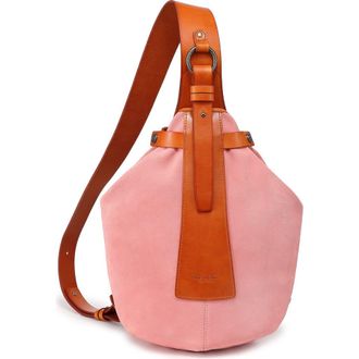 OLD TREND Daisy Leather Trim Sling Bag in Pink at Nordstrom Rack