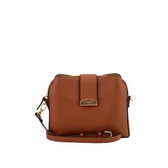 Pourchet Tassen, Dames, Bruin, ONE Size, Leer, Cavalcade Schoudertas