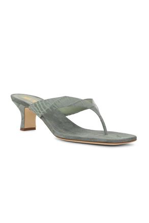 PARIS TEXAS Womens Portofino Thong Mule In Agave Militaire