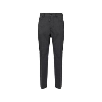 Dsquared2 Slim-fit broek - Heren - Broeken - Grijs - Maat: L Leer