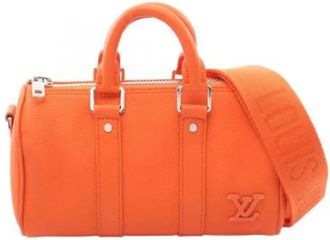 Louis Vuitton Vintage, unisex, Oranje, ONE Size, Leer, Pre-owned Vintage Handbag