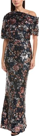 Amsale One-Shoulder Sequin Gown