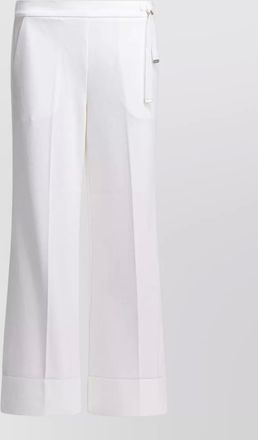 Herno cotton trousers wide leg side pockets