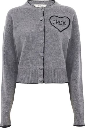 Chloé Logo Cashmere Cardigan-Donna