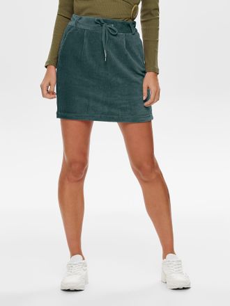 Only Cordrock ONLY ONLPOPTRASH CORDEROY SKIRT PNT, Damen, Gr. XS (34), gr&uuml;n (gr&uuml;n gables), Cord, Obermaterial: 62% Baumwolle, 34% Polyester, 4% Elasthan, u