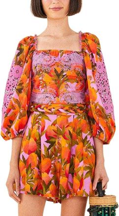 Farm Rio Mango Macaws Blouse