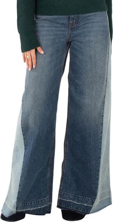 Stella McCartney Wide-Leg Two-Tone Panelled Jeans, Waist Size 30