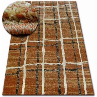 RugsX Rugsx - Alfombra Shadow 9359 Color &Oacute;xido/crema Brown 100x200 Cm