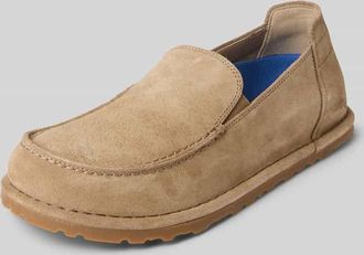 Birkenstock Loafer aus echtem Veloursleder Modell Utti in Taupe, Gr&ouml;&szlig;e 41