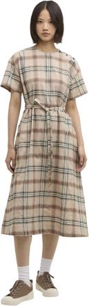 Barbour Gwen Midi Jurk - Dames - Casual kleedjes - Veelkleurig - S - Katoen - Kleedjes