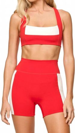 L*Space Uppercut Sports Bra In Flame-Cream