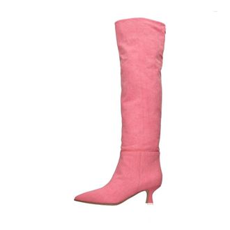 3Juin Bea-J Laarzen - Dames - Laarzen met Hak - Roze - 37 EU - Leer - Schoenen