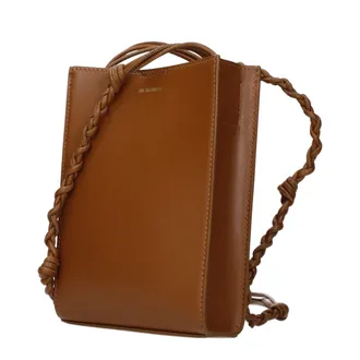 Jil Sander Braided Strap Leather Crossbody Bag - Brown