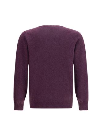 Brunello Cucinelli Mens Cashmere Sweater Prune Kashmir-Capra Hircus Kashmir/capra